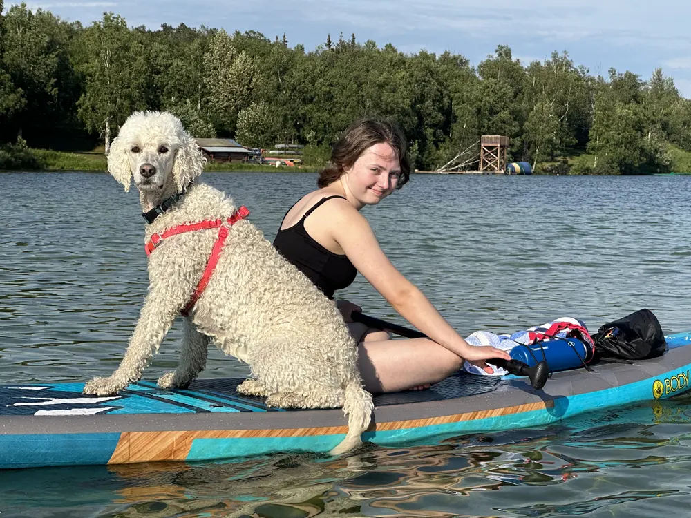 On A Quiet Lake With My Daughter, Sabella And Daisy